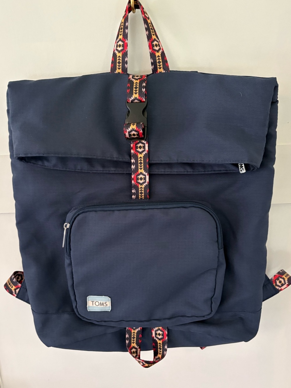Toms Stand Up To Bullying Backpack Adjustable Straps Laptop Sleeve Navy Blue.